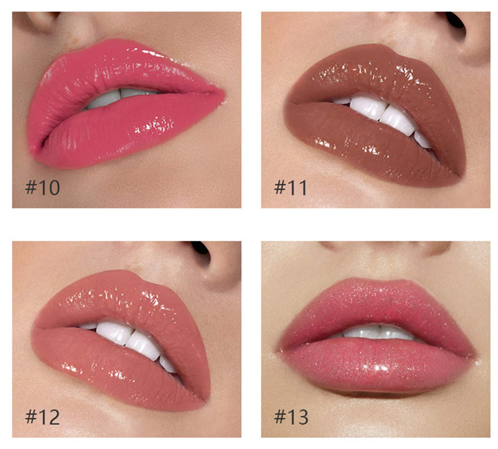MAEPEOR gloss swatches nude reveal versatile color for light to medium skin tones
