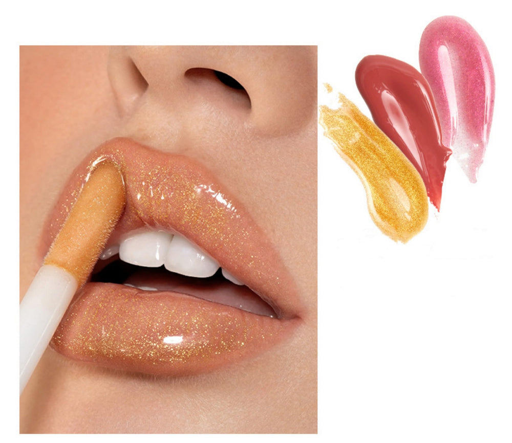 MAEPEOR gloss swatches red illustrate bold shade for evening looks