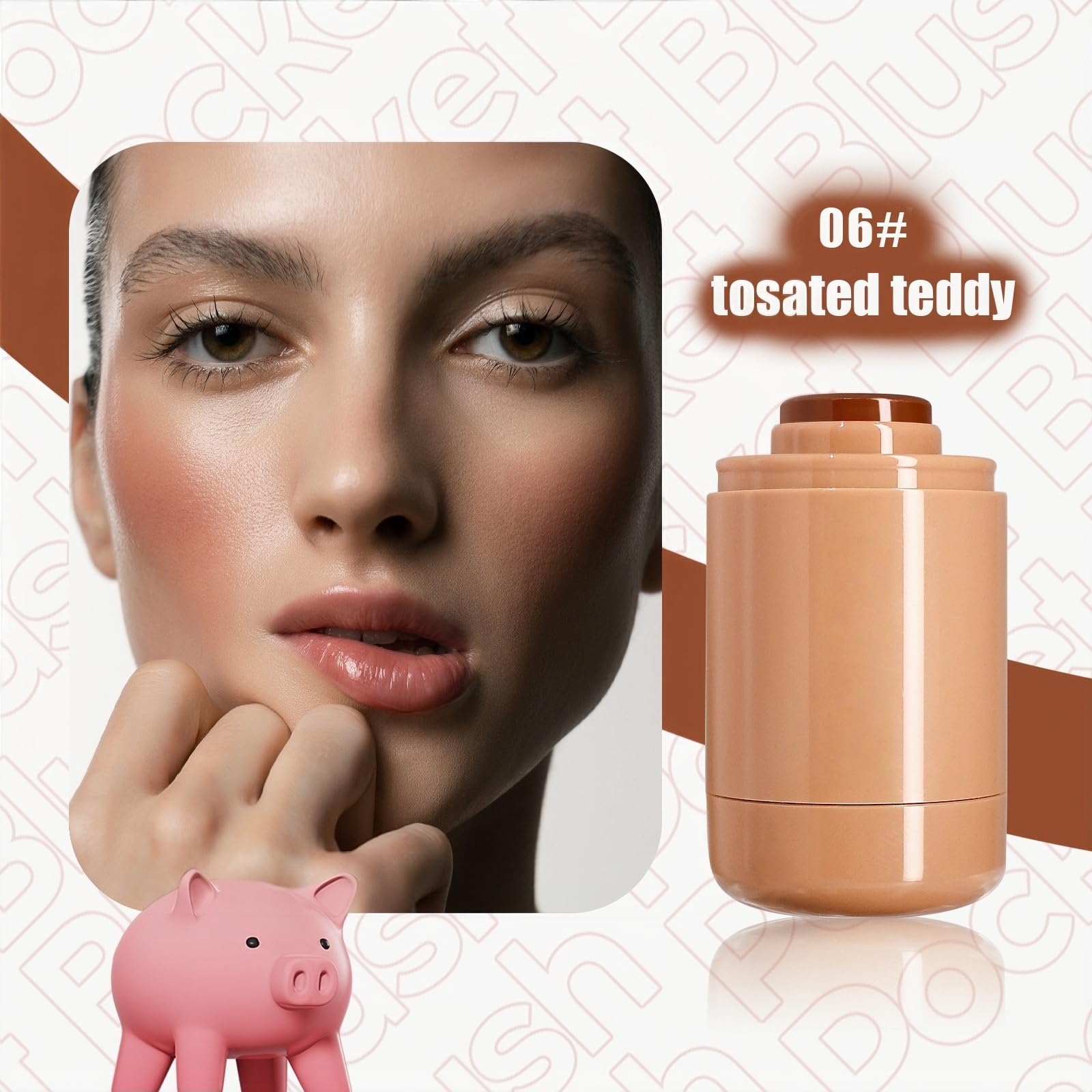 MAEPEOR Matte Blush Stick creamy texture close-up