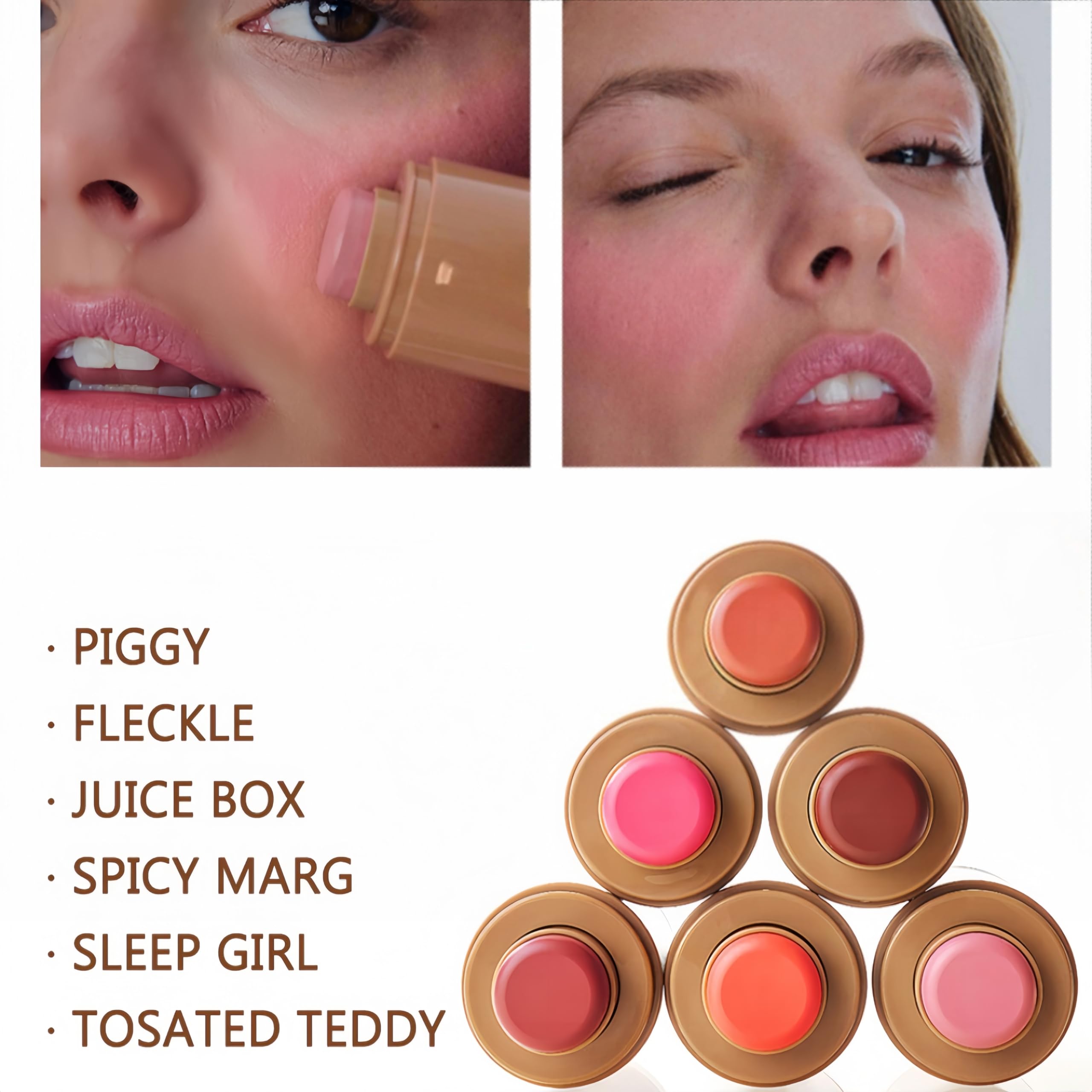 MAEPEOR Matte Blush Stick blended for natural glow