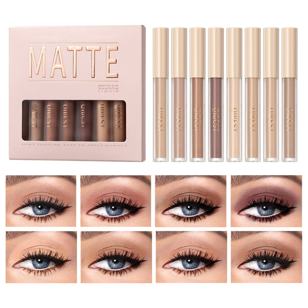 MAEPEOR matte liquid eyeshadow eight-color swatch for everyday looks