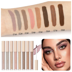 MAEPEOR creamy texture liquid eyeshadow swatch shows silky smooth application