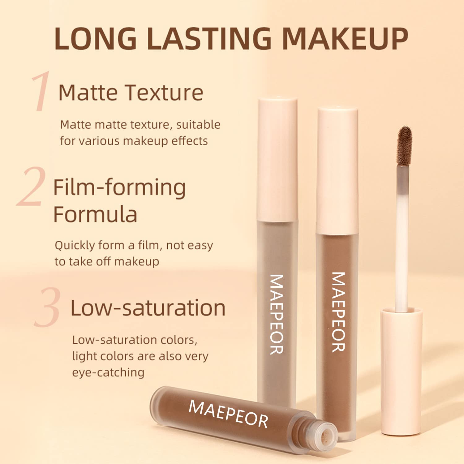 MAEPEOR soft-matte finish swatch enhances subtle eye definition
