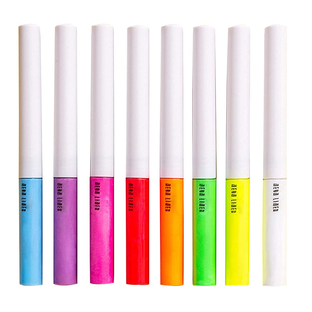 MAEPEOR Neon Eyeliner Set with eight colors for bold daily looks.