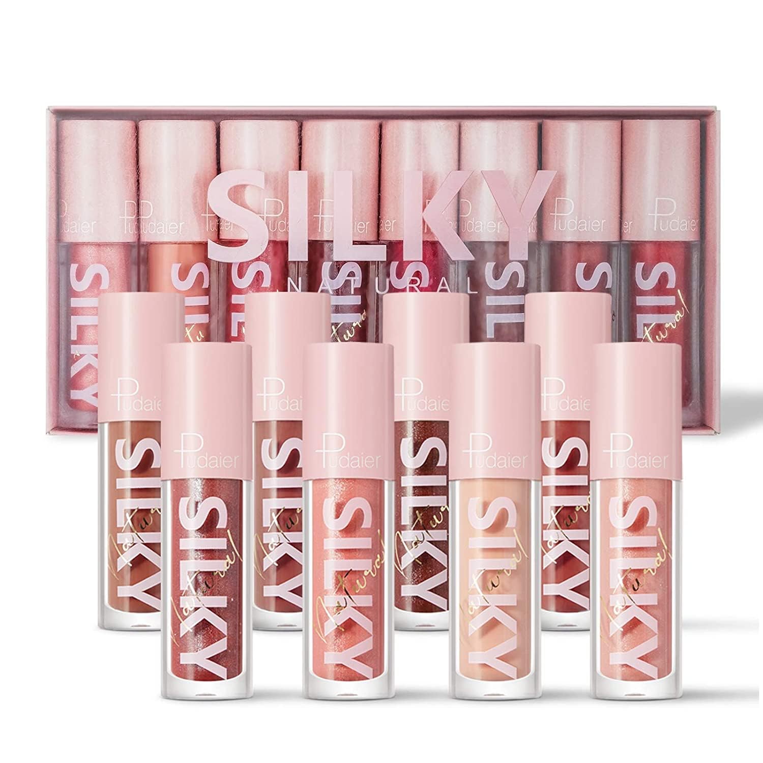 Wand precision shows easy control with MAEPEOR lip gloss.