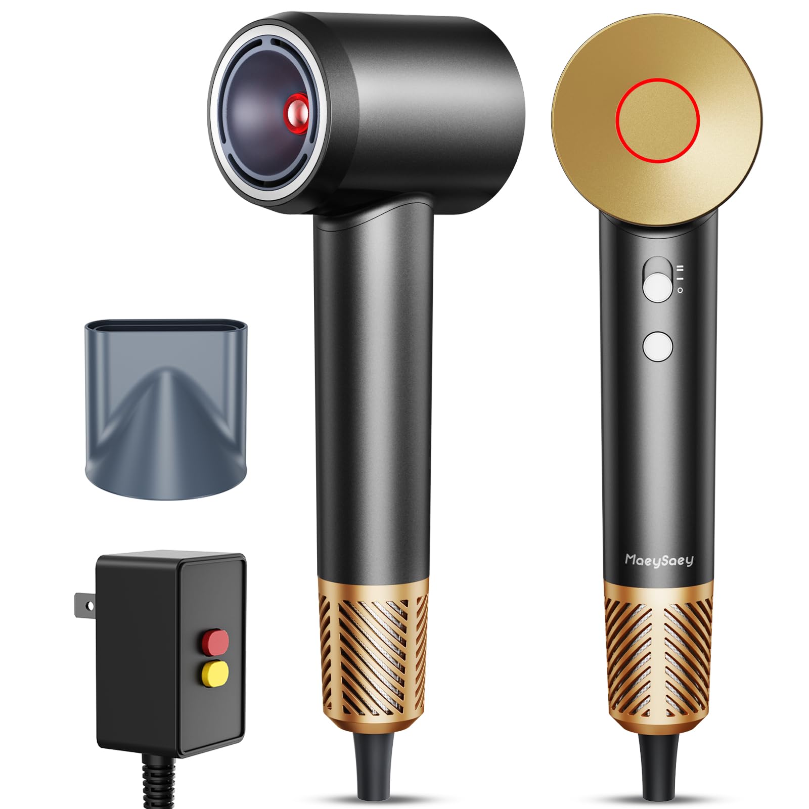 MaeySaey infrared hair dryer with magnetic nozzle for smooth, frizz-free styling