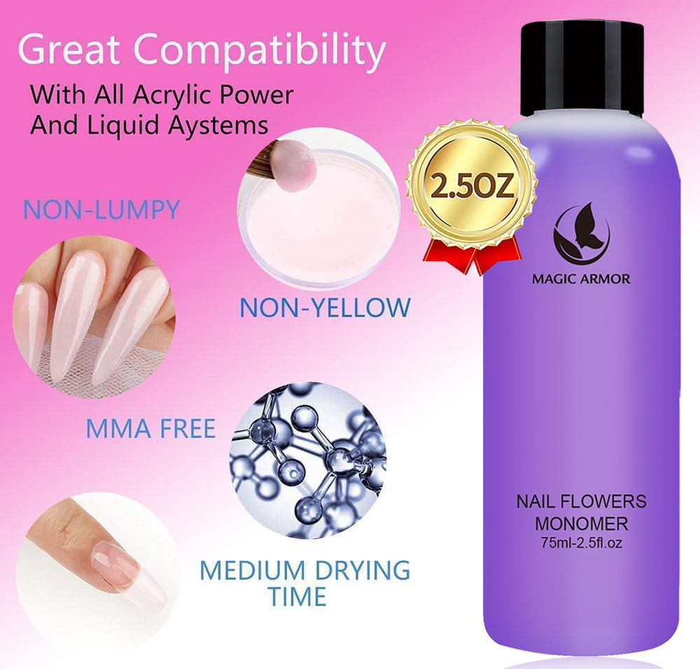 Magic Armor quick-dry monomer in action for efficient nail work
