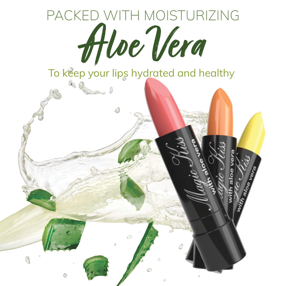 Magic Kiss packaging open to reveal the 12 lipstick colors.