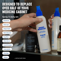 Magic Molecule mist application close-up shows even spray coverage.