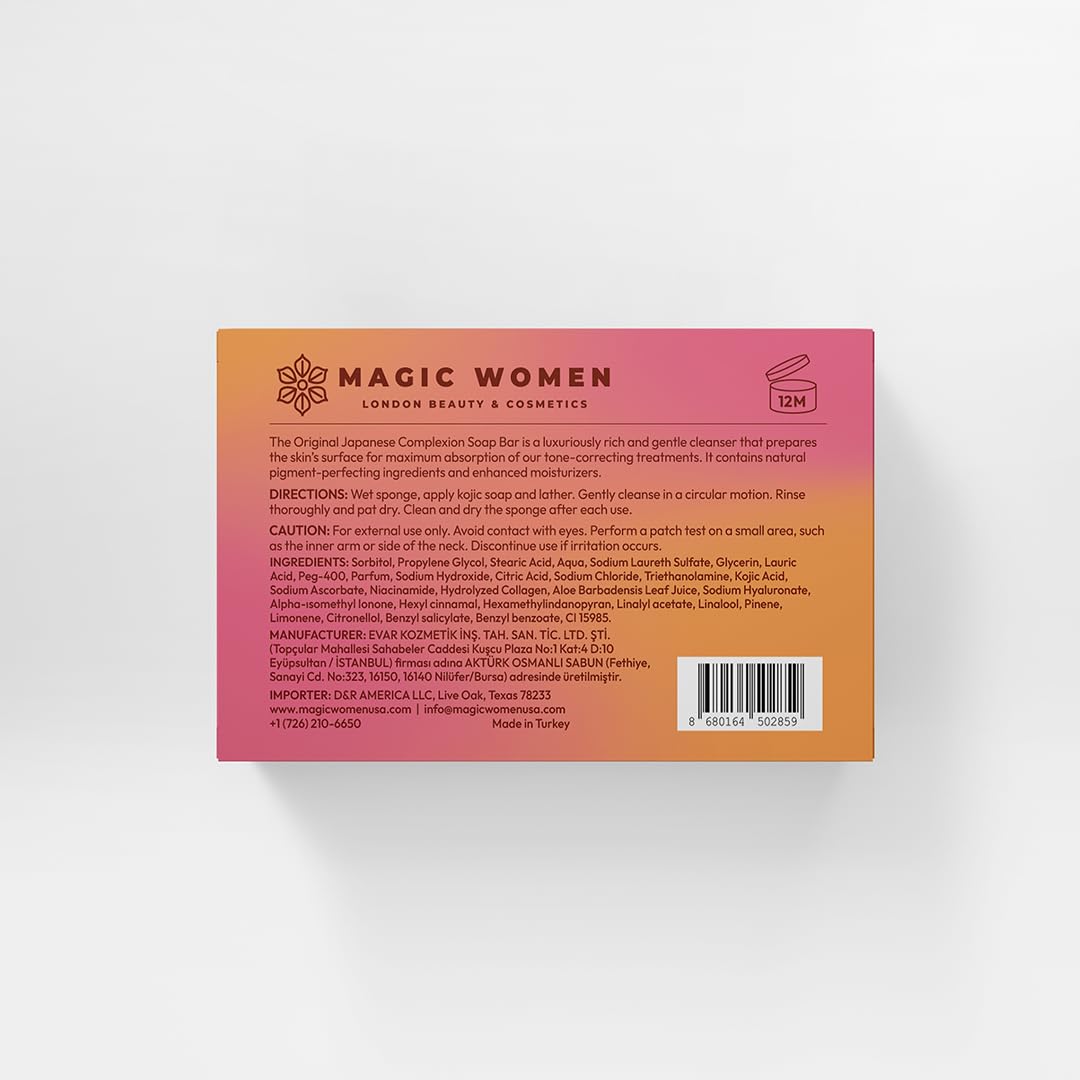 Magic Women Kojic Acid Soap infused with shea butter provides deep hydration.