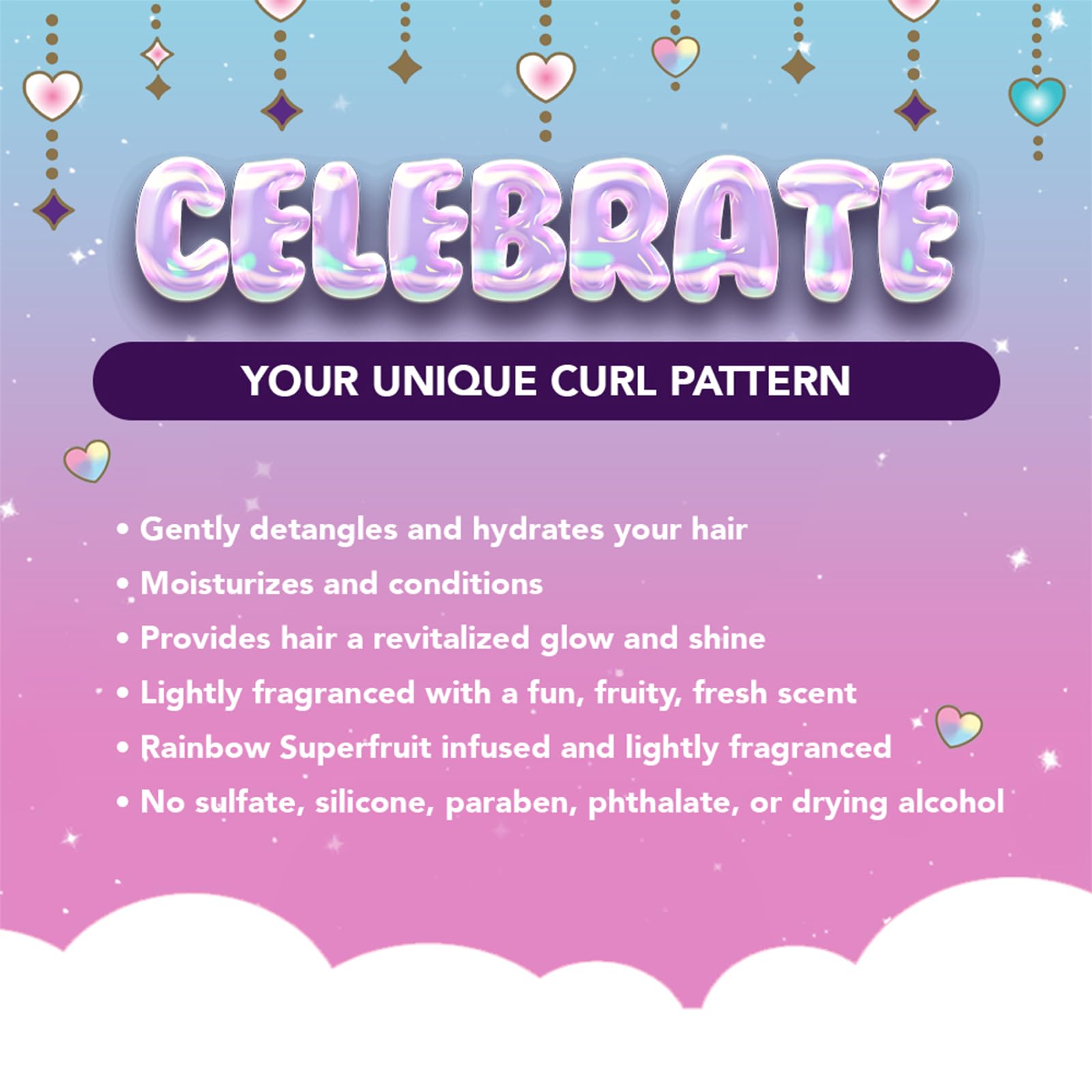 MAGICAL TRESSES Afro Unicorn Shampoo wet-hair detangling action during wash