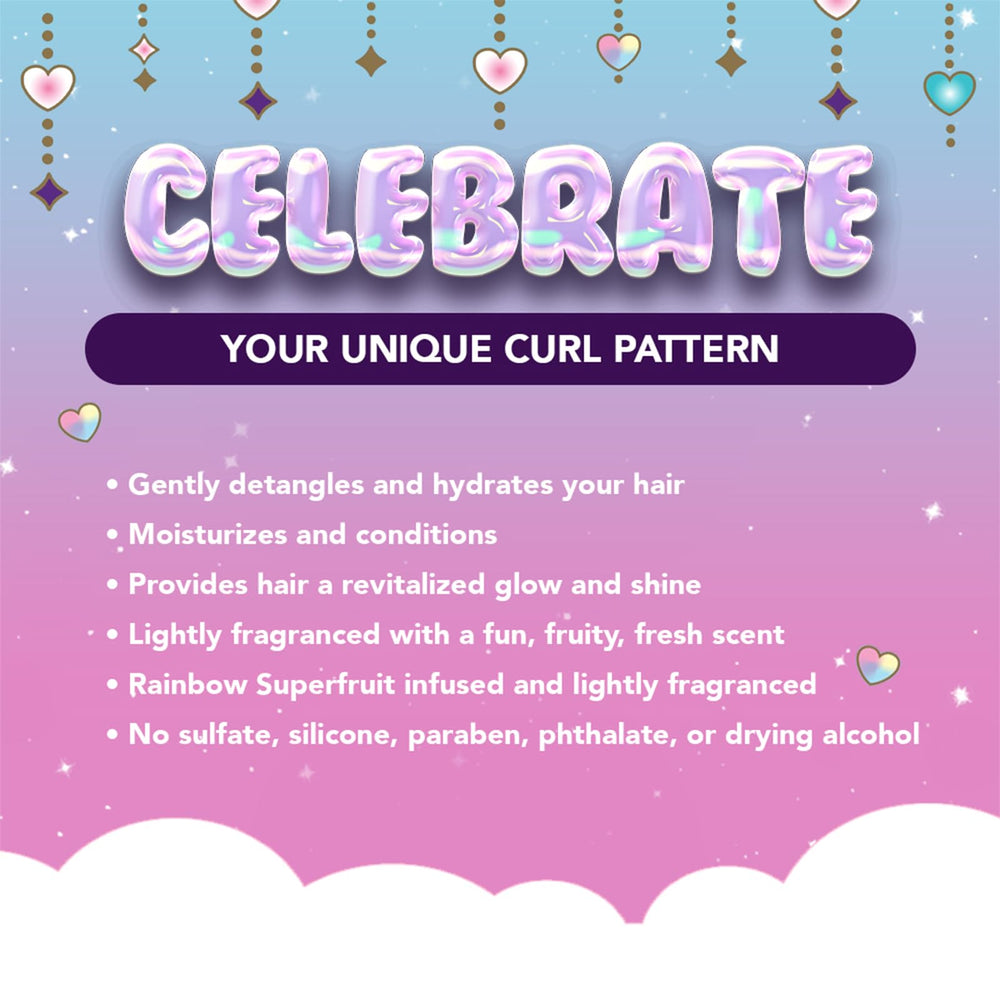MAGICAL TRESSES Afro Unicorn Shampoo wet-hair detangling action during wash