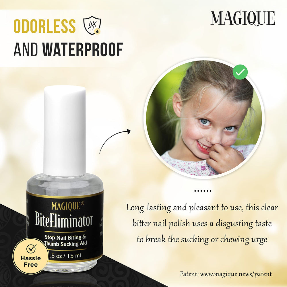 Magique Bite Eliminator liquid-application demonstrates immediate bite deterrence.