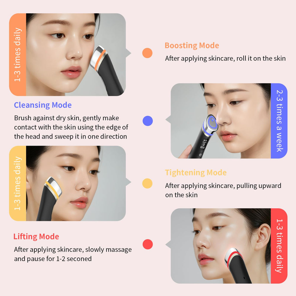 magivol Face Lift Device blue LED mode for targeted clarity on pores.