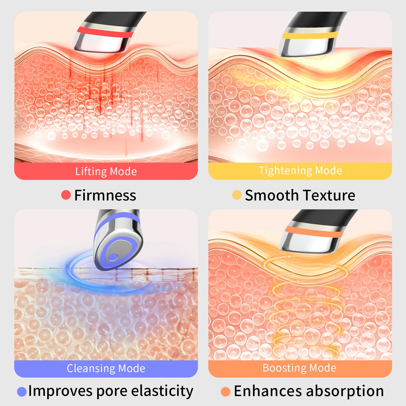 magivol Face Lift Device red LED mode for revitalized skin tone.
