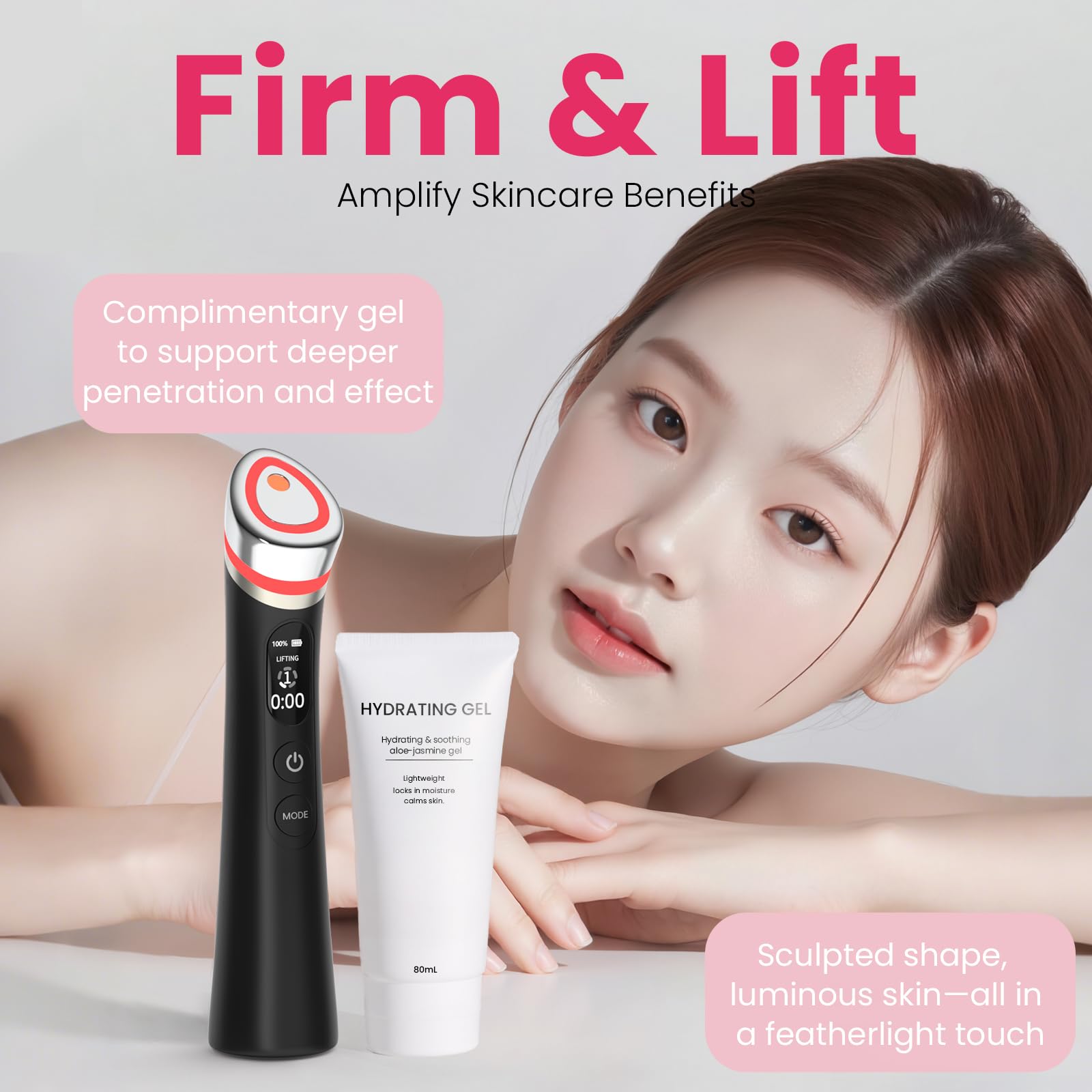 magivol Face Lift Device side view, ergonomic grip for comfortable daily use.