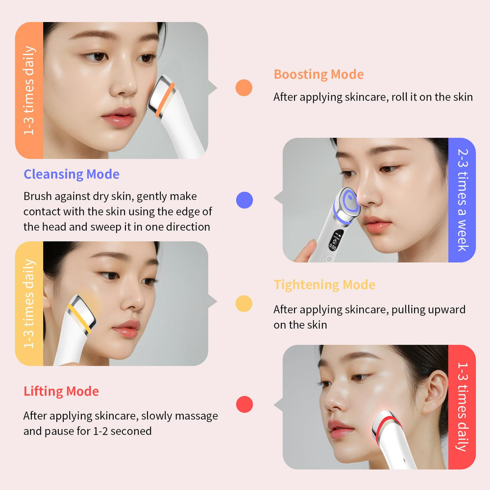 Magivol Face Lift Device LED options red blue amber yellow for skincare needs