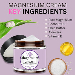Magnesium Cream being applied to legs for relaxation after activity.