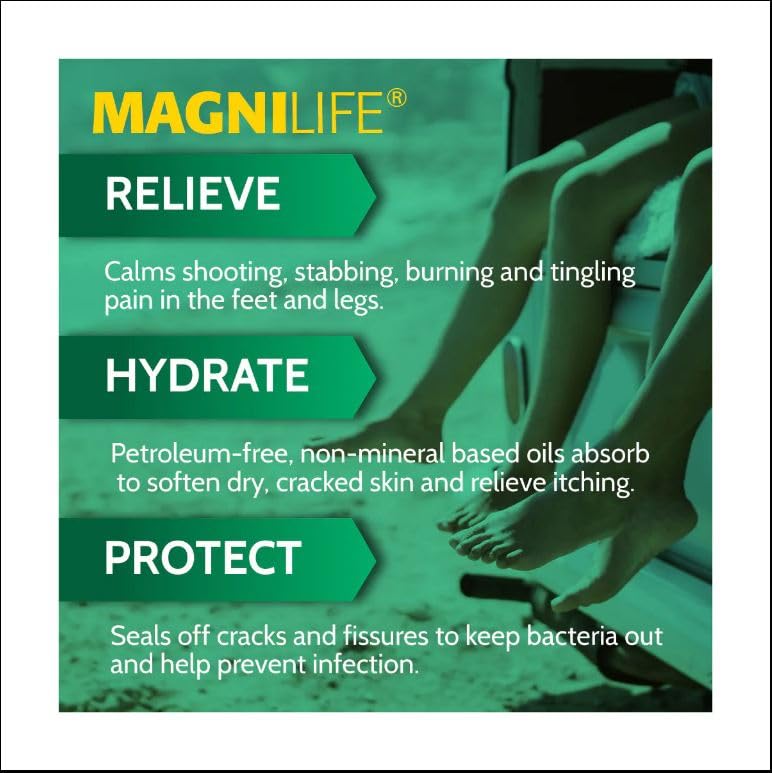 Two MagniLife DB foot cream jars in a pack for ongoing relief.