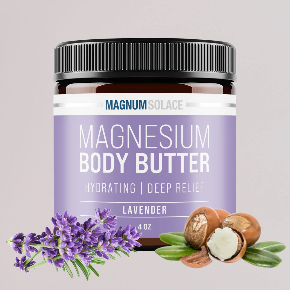 Magnum Solace Dead Sea magnesium butter packaging and branding.