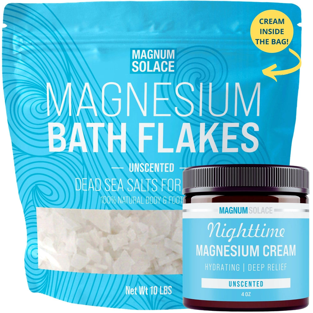 Magnum Solace magnesium flakes bath 10lb bag ready for a soothing soak