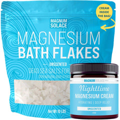 Magnum Solace magnesium flakes bath 10lb bag ready for a soothing soak