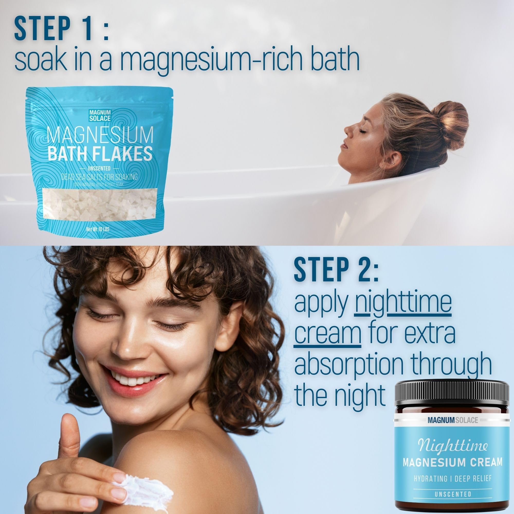 Close-up of resealable Magnum Solace bag preserving freshness for future baths