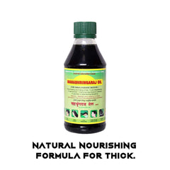 Mahabhringaraj Oil packaging closed highlights Ayurveda heritage and long-term care