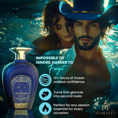 Mahajan Desperado Legacy smoky-woods motif adds masculine depth.