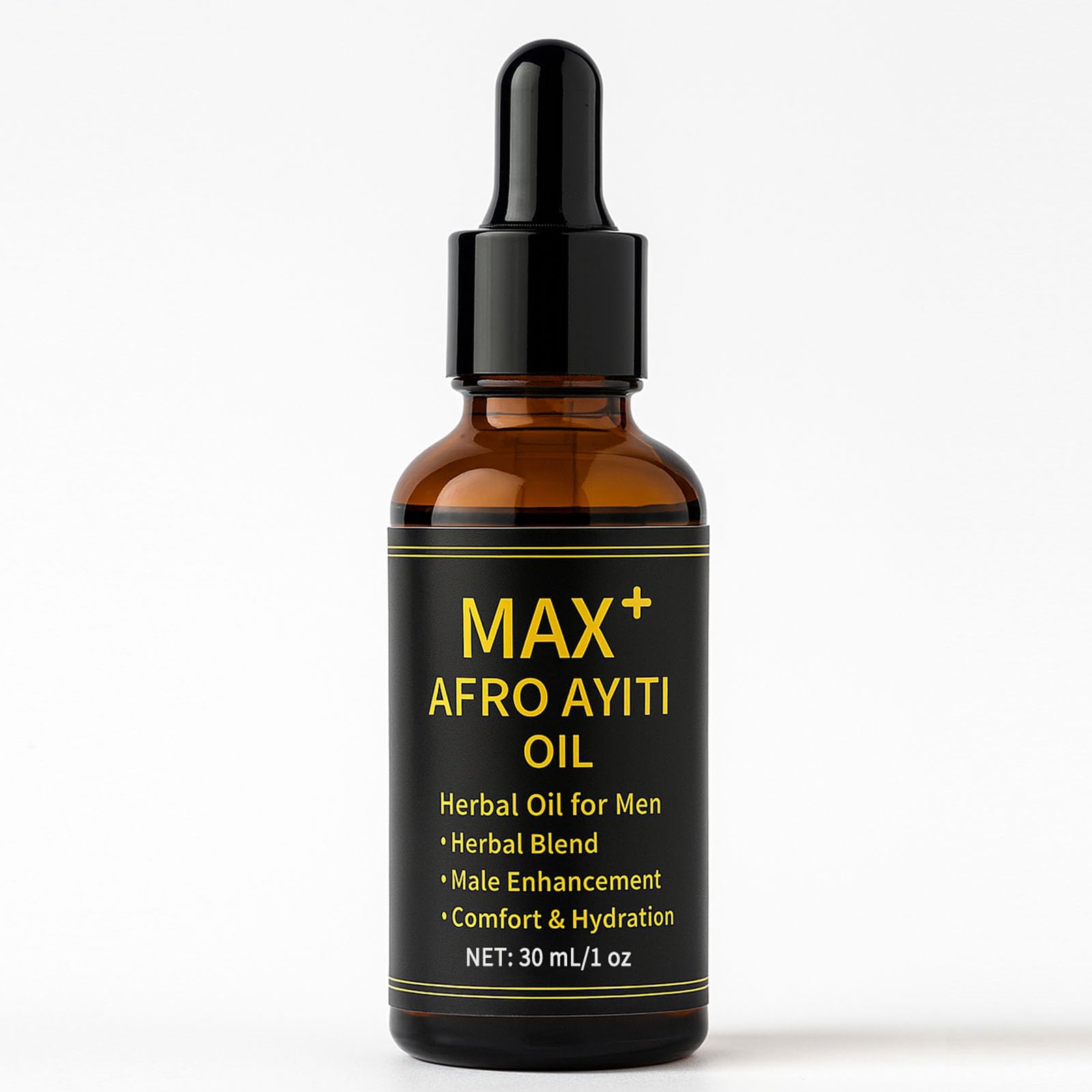 Maidlure Max+ Afro Ayiti Oil bottle pour, smooth absorption for refreshed skin.