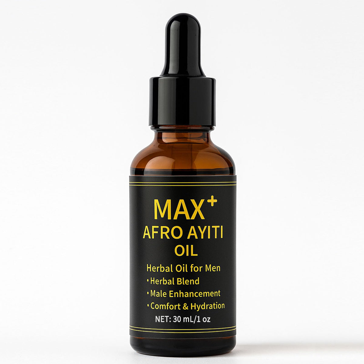 Maidlure Max+ Afro Ayiti Oil bottle pour, smooth absorption for refreshed skin.