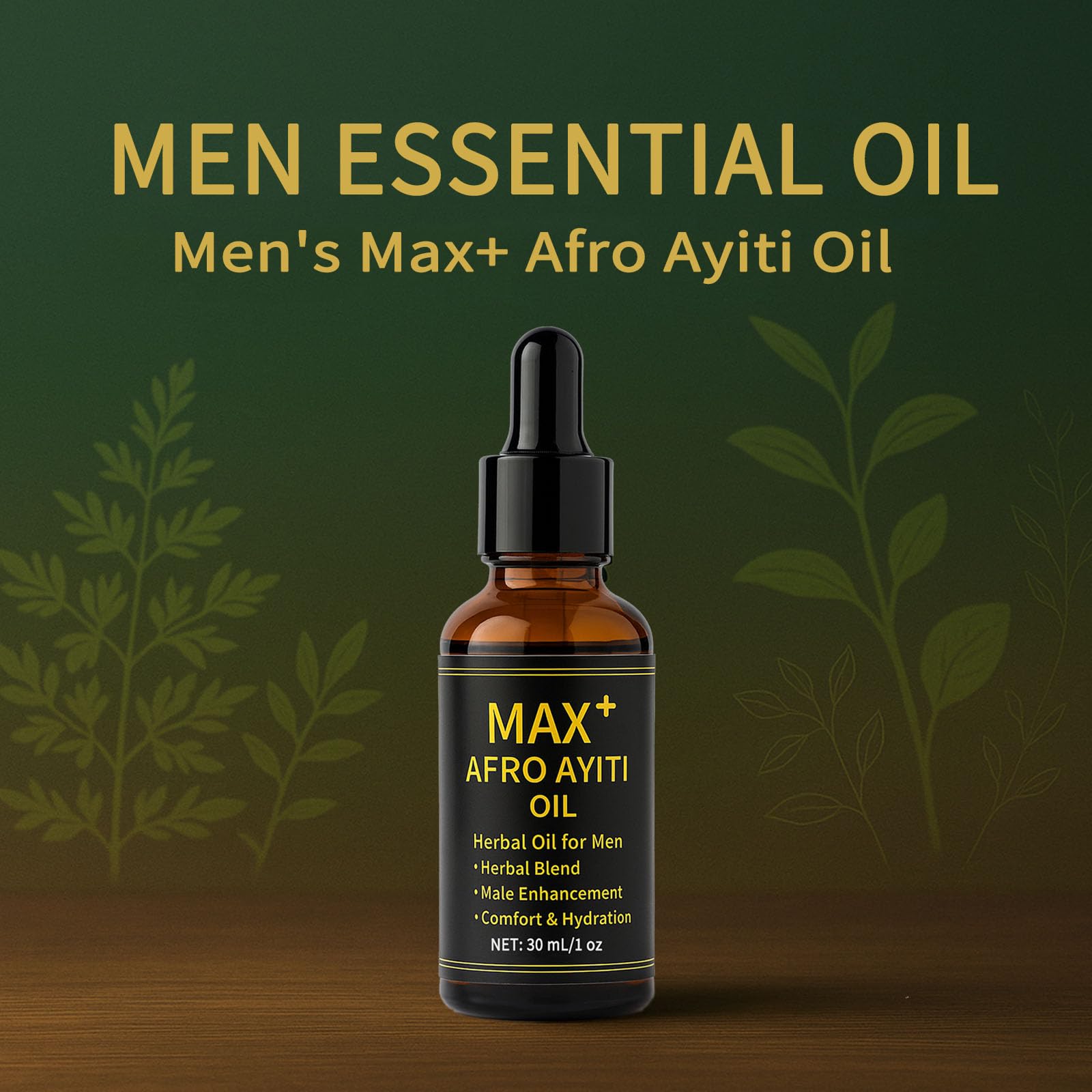 Maidlure Max+ Afro Ayiti Oil label highlights the herbal blend for vitality.