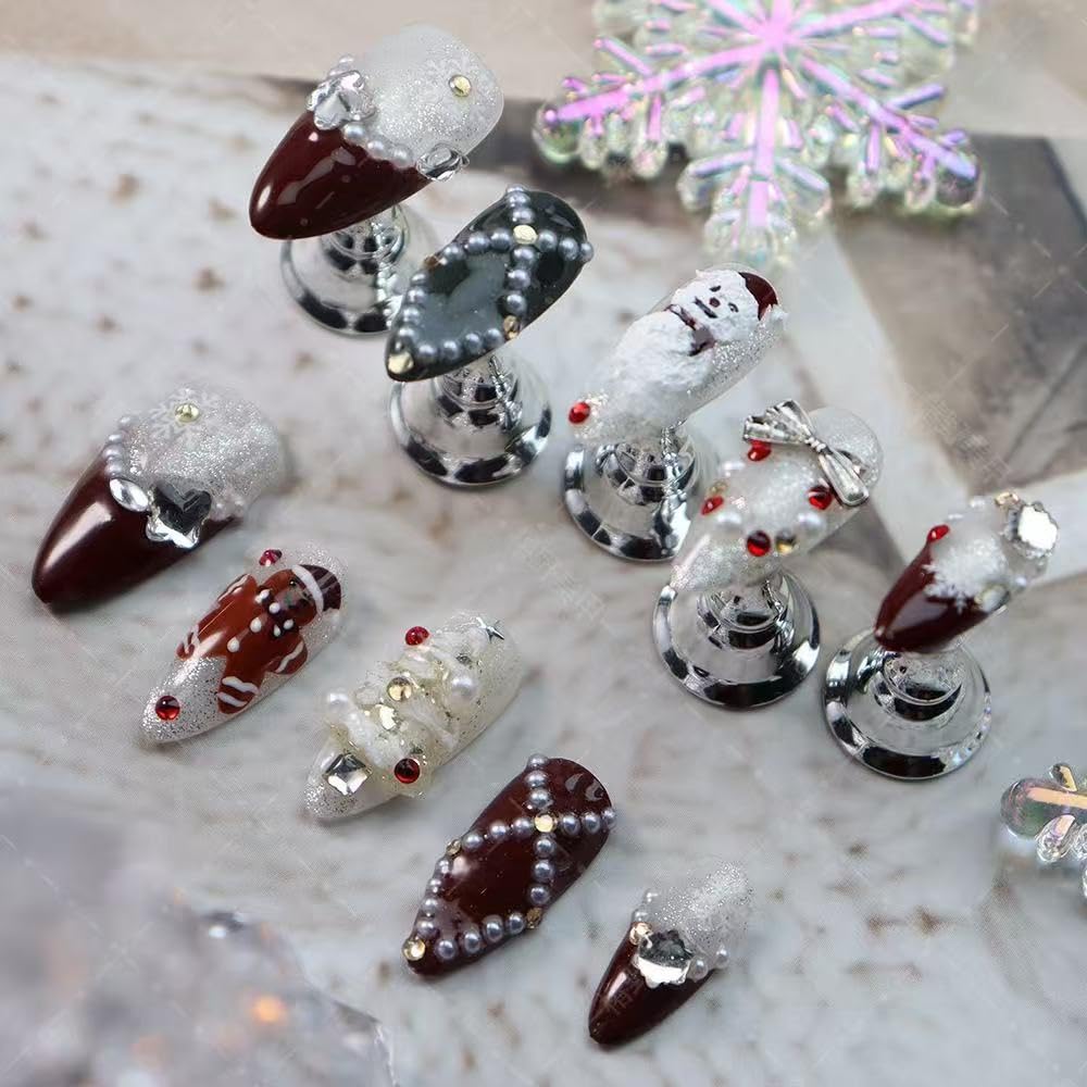 Maigitur press-on nails kit includes glue stickers for quick setup at home.
