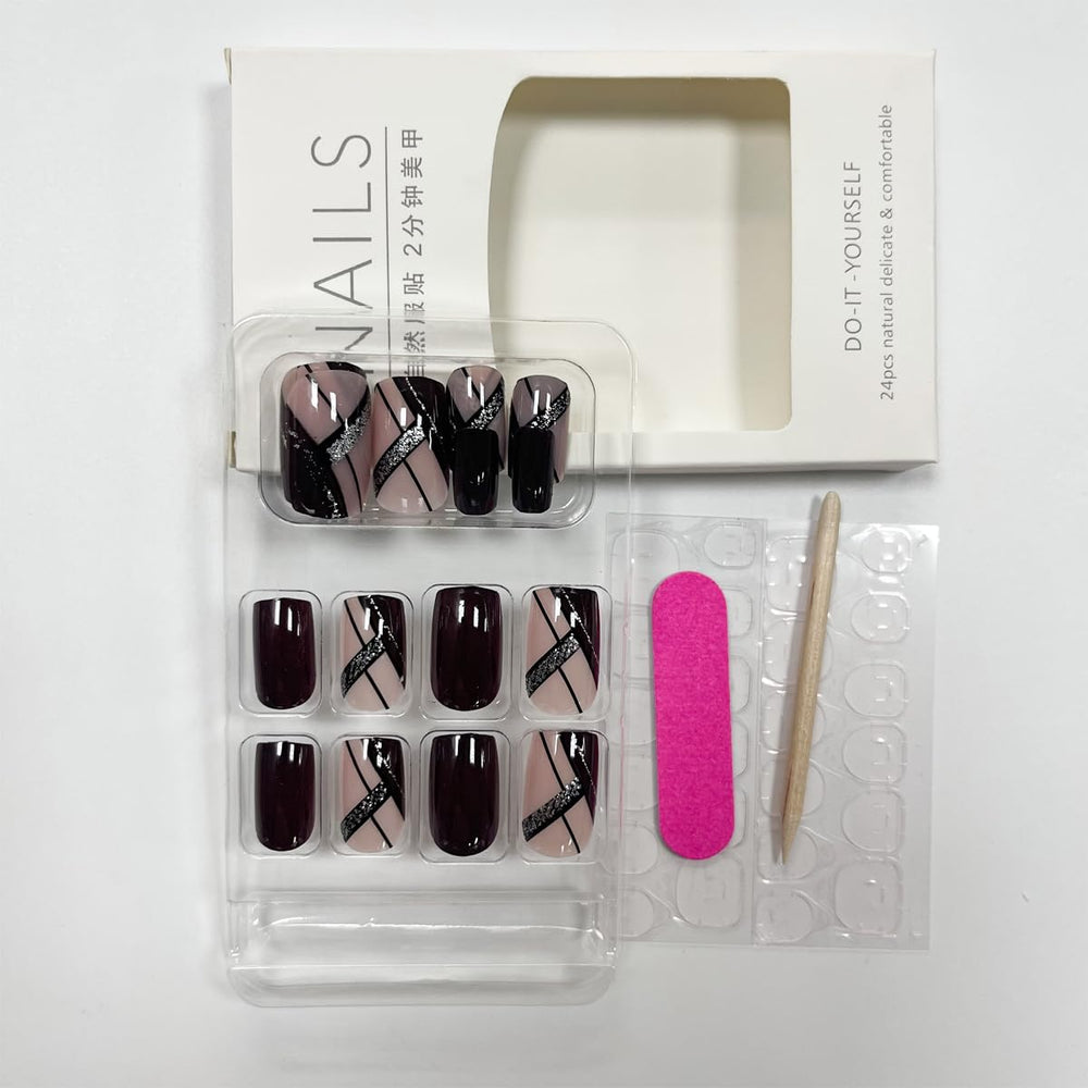 Maigitur square nails ready to wear with no polish required