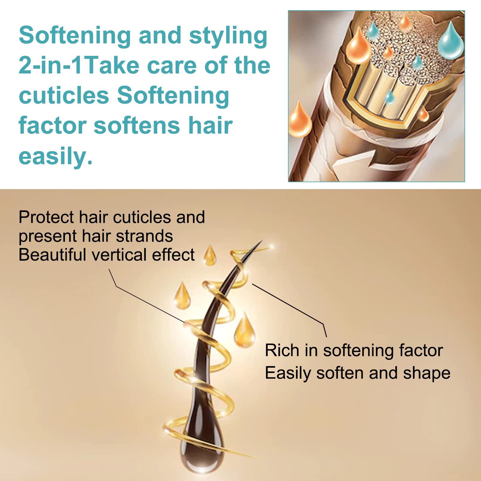 Maigoole bottle label emphasizes protein-enriched straightening