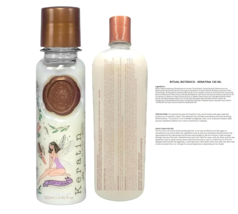 Maike Amour Keratin Ritual Botanico array of natural oils for nourishment.