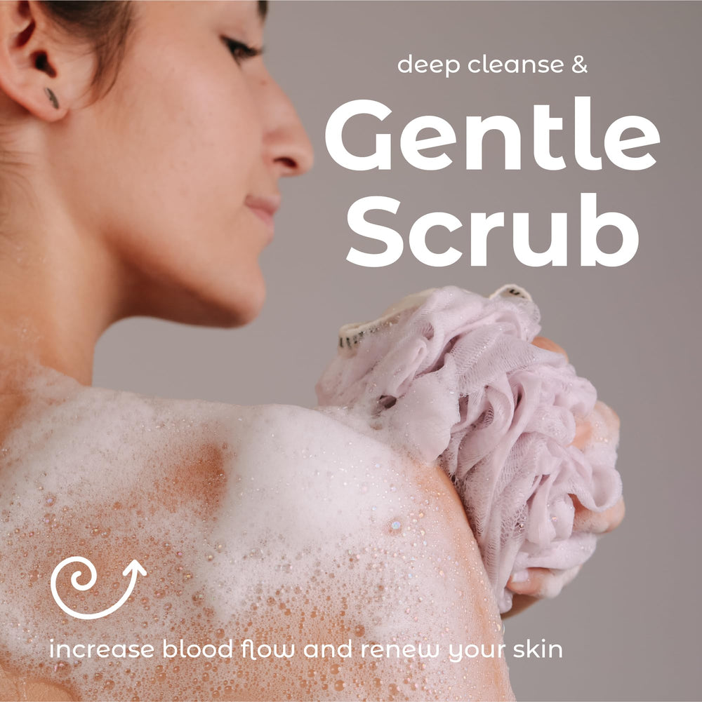 MainBasics Airy Blossom luxurious lather created with bath soap or body wash