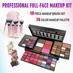 MAIRA 74 Colors eyeshadows array with smooth blend for seamless lid color