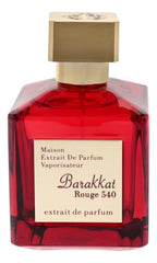 Maison Alhambra Barakkat Rouge 540 bottle side, sleek silhouette.