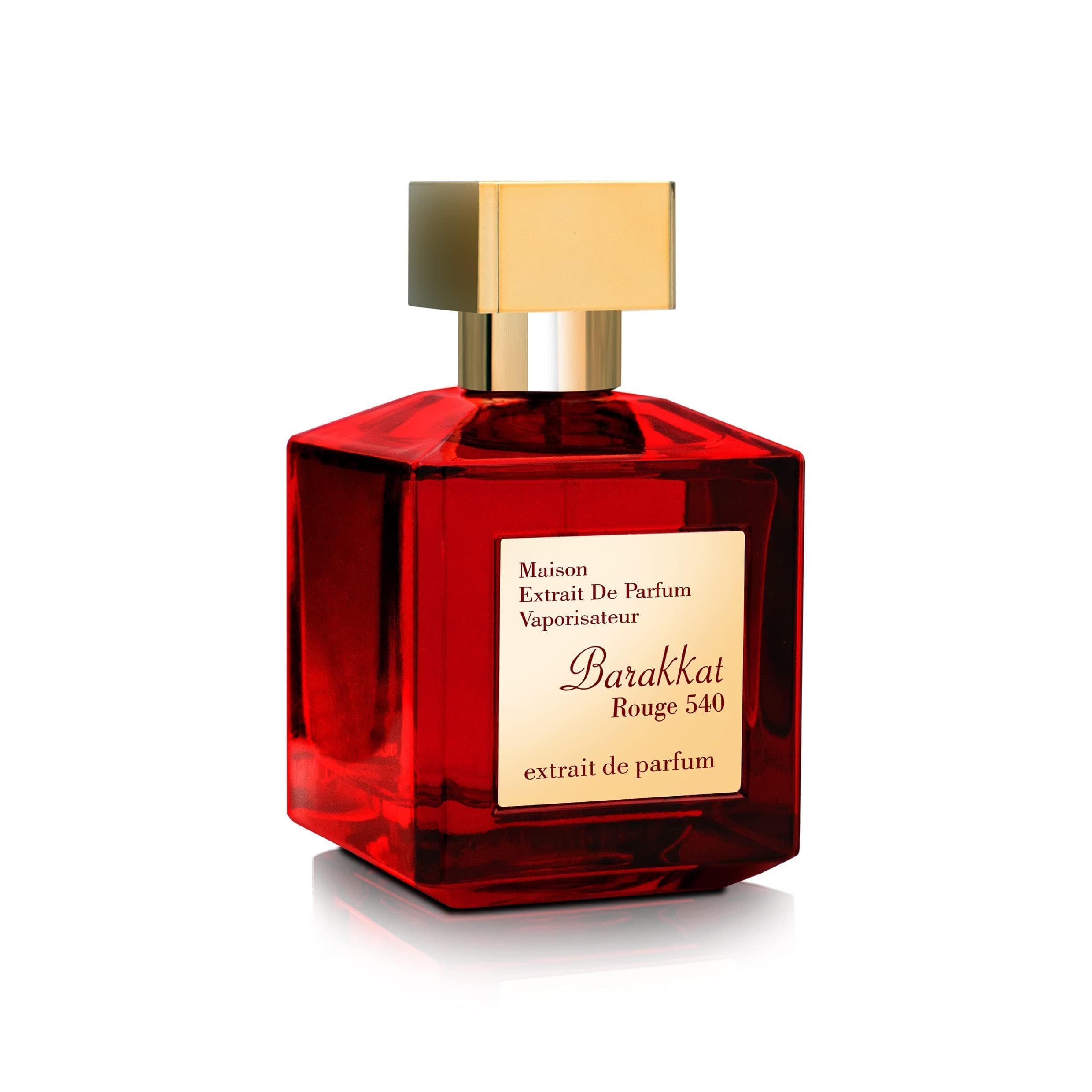 Brushed cap closeup on Barakkat Rouge 540, modern luxury look.