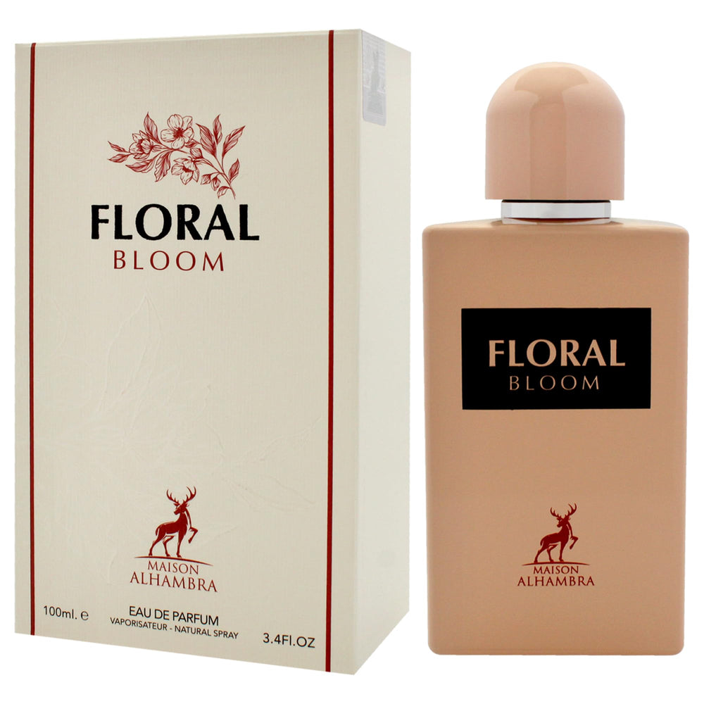 Maison Alhambra Floral Bloom bergamot notes with jasmine and sandalwood.