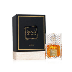 Maison Alhambra Khamrah bottle side view showcases luxury design.