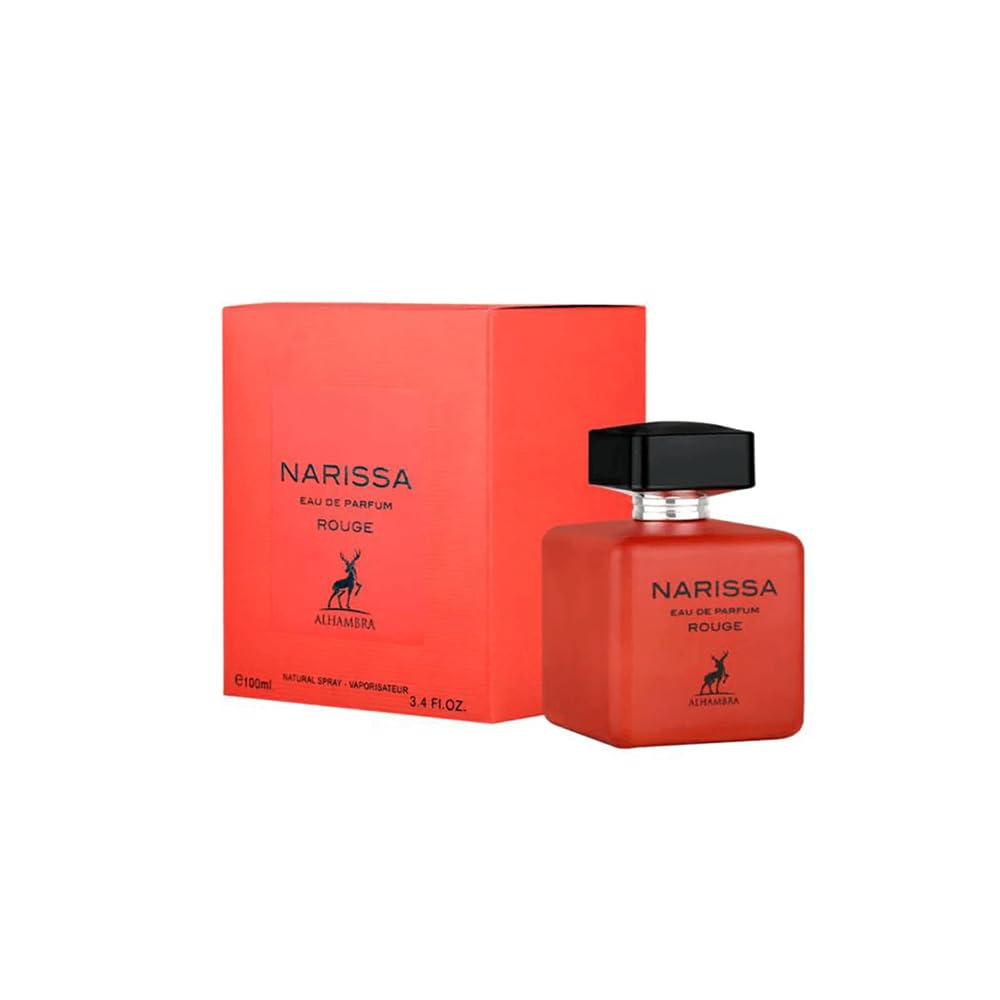 Maison Alhambra Narissa Rouge bottle, an elegant display for daily scent and refined style.