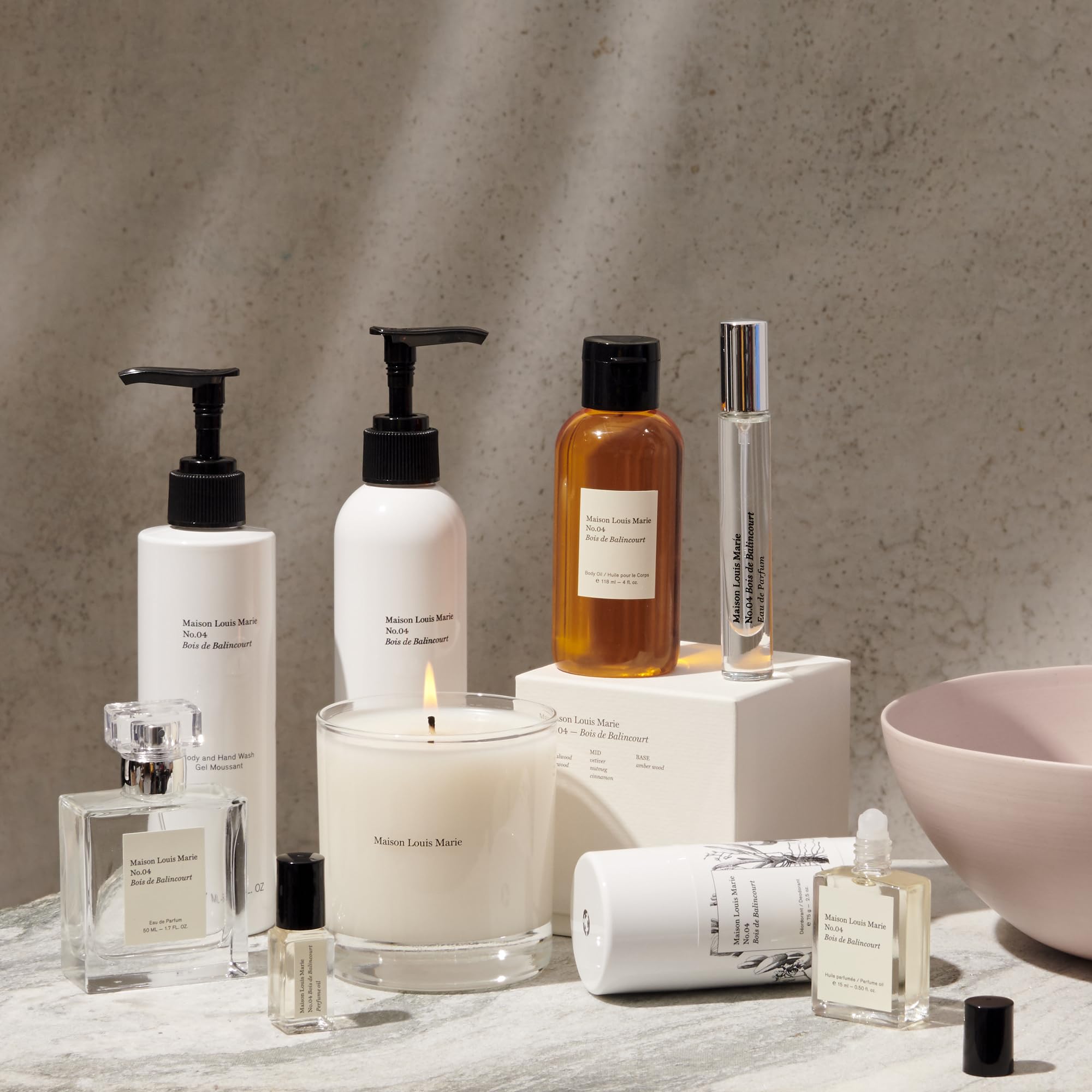 Maison Louis Marie Balincourt label close-up emphasizes vegan, cruelty-free promise.