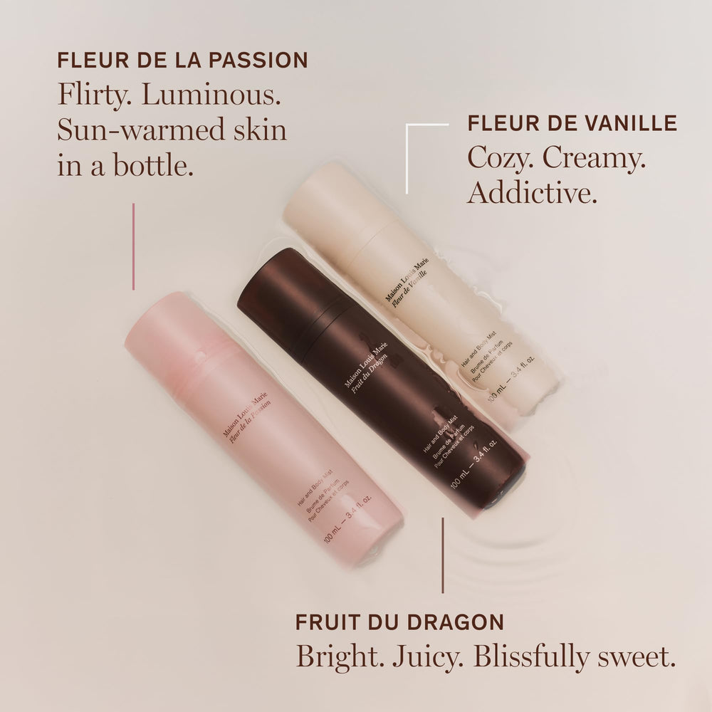 Luxurious, non-alcoholic fragrance ritual for hair and skin.