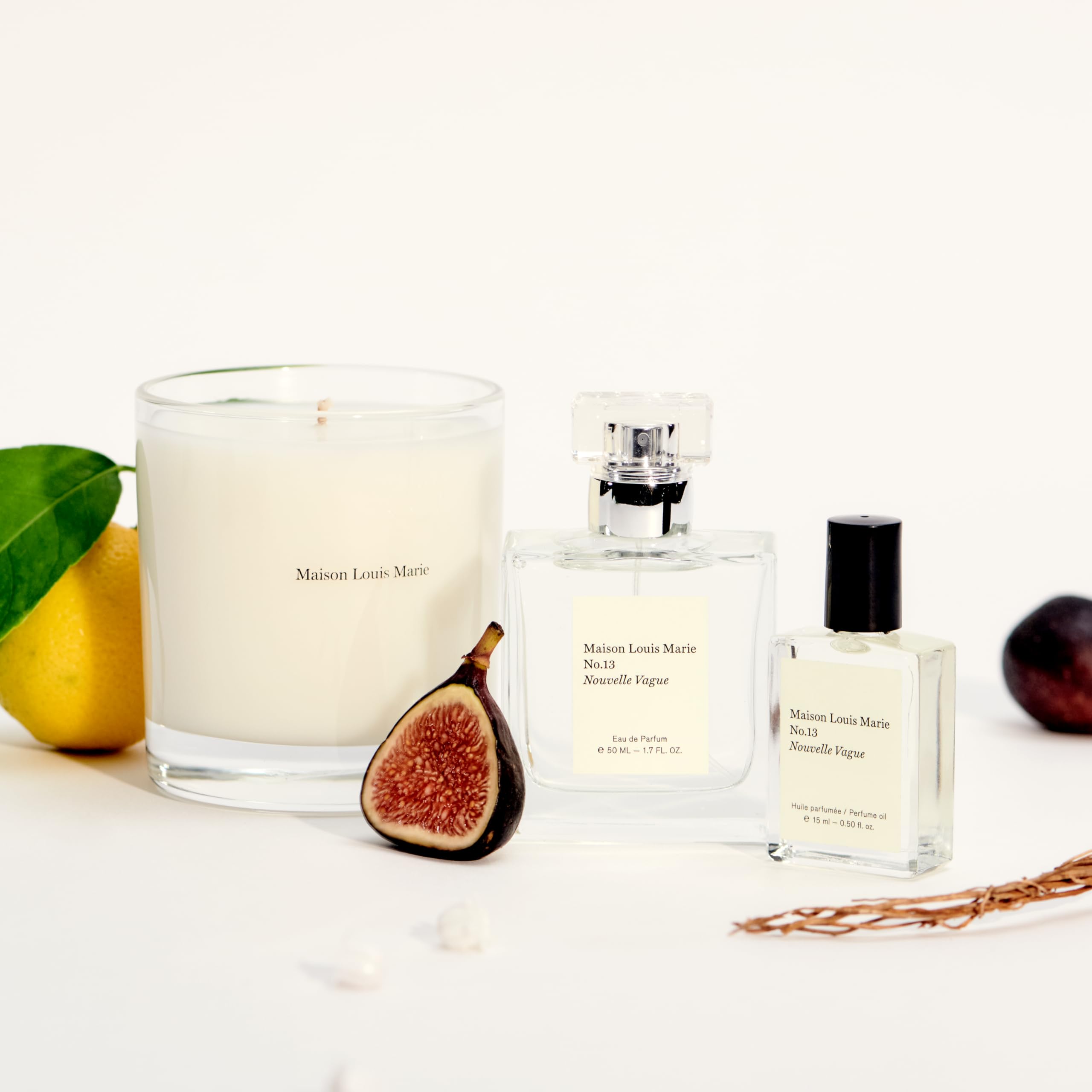 Maison Louis Marie No.13 Nouvelle Vague bottle displayed on vanity for daily use