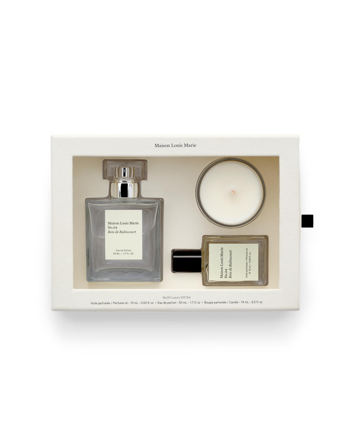 Maison Louis Marie No.04 Balincourt eau de parfum bottle enhances daily scent ritual.