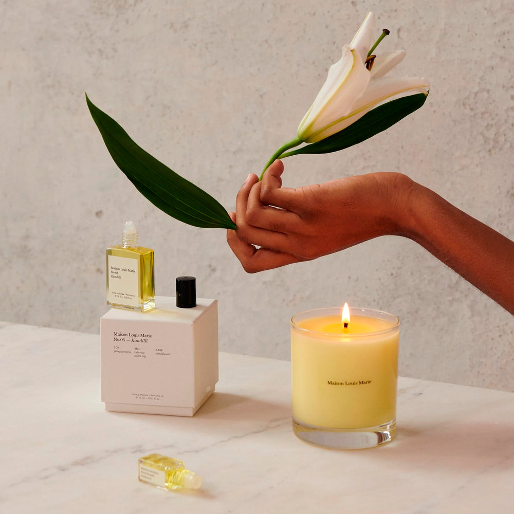 Luxurious eco-friendly packaging from Maison Louis Marie No.05 Kandilli enhances gifting.