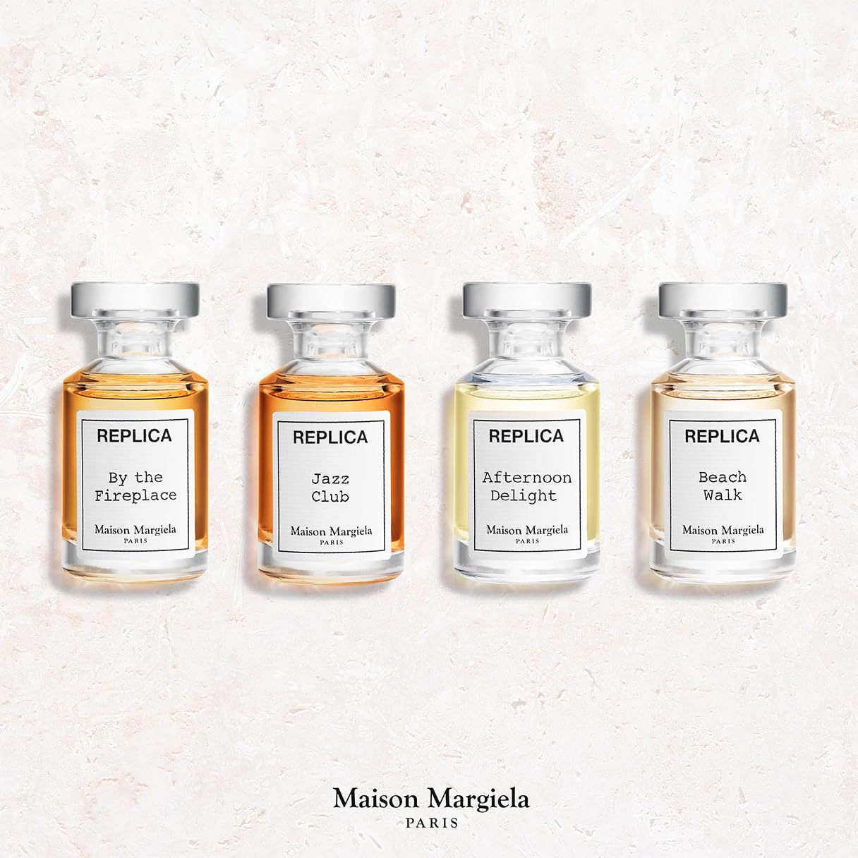 Maison Margiela Replica Jazz Club bottle close-up evokes sophisticated evening vibes.