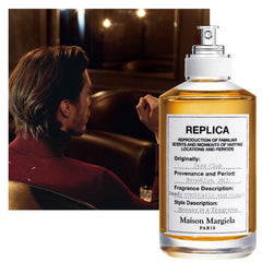 Maison Margiela Replica Jazz Club bottle close-up highlighting vanilla warmth.